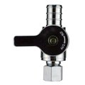 Apollo Pex 1/2 in. Chrome-Plated Brass PEX Barb x 1/4 in. Compression Quarter-Turn Straight Stop Valve APXVS1214C